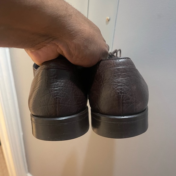 Massimo Dutti Brown Pebble Leather Dress Shoes - Sz 11.5 - Picture 5 of 15